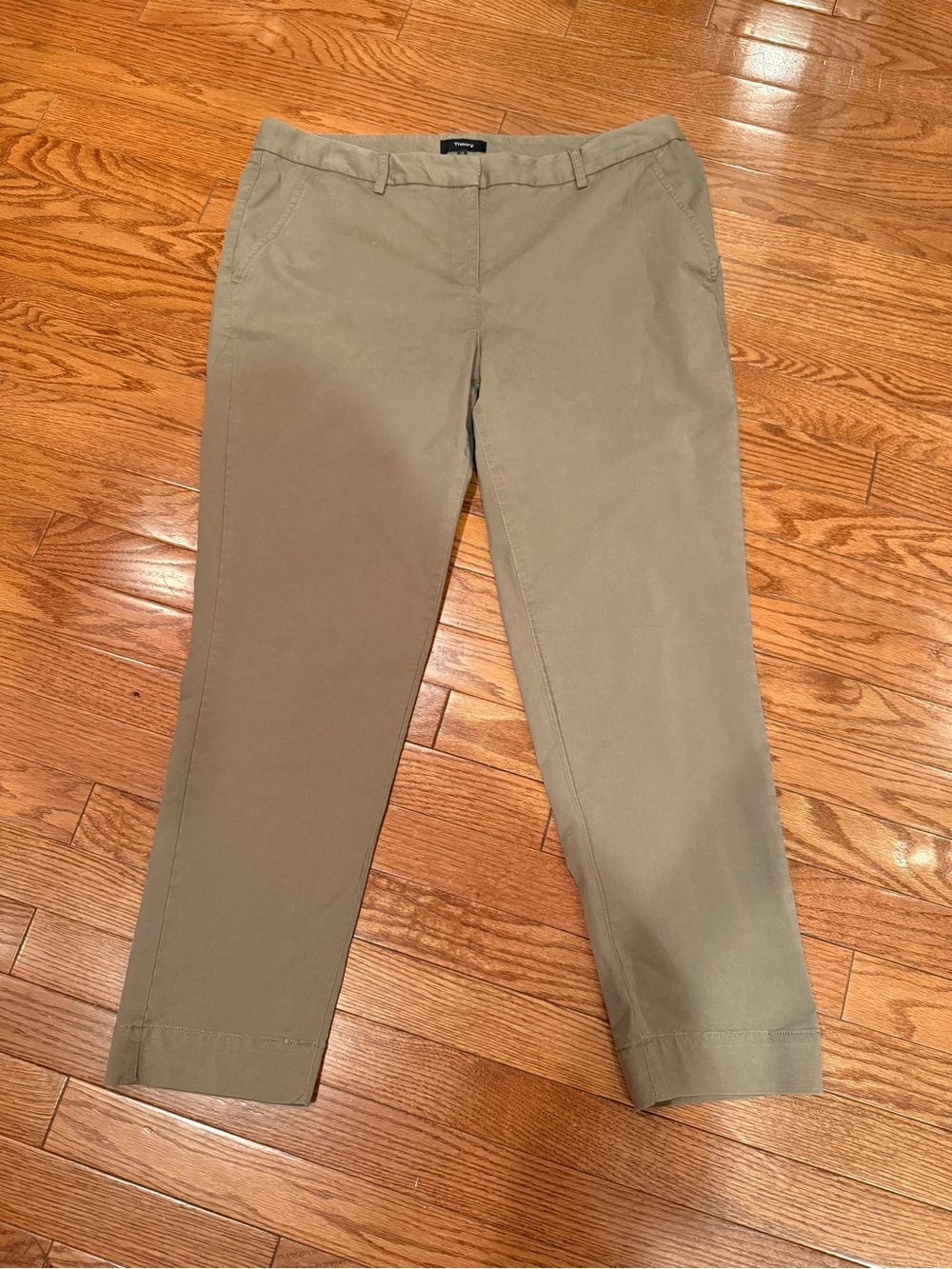 Theory Olive Brown Tailored  Avila chino classic Pants. Size 12